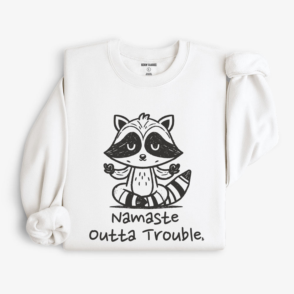 Namaste Outta Trouble Sweatshirt - White