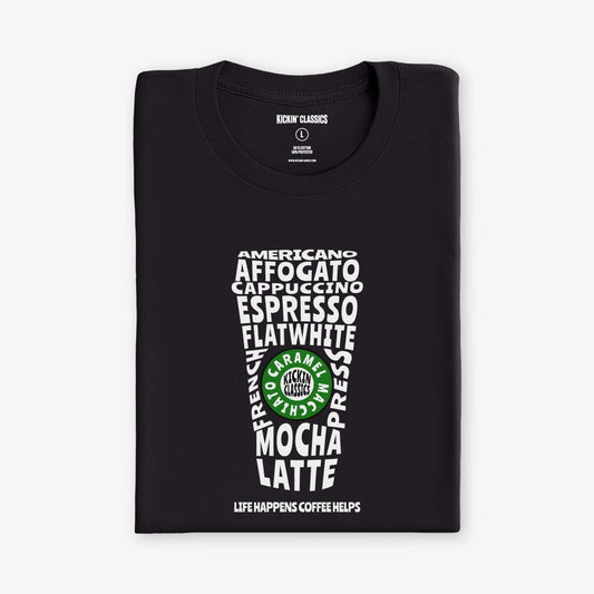 Life Happens Coffee Helps T-Shirt - Black