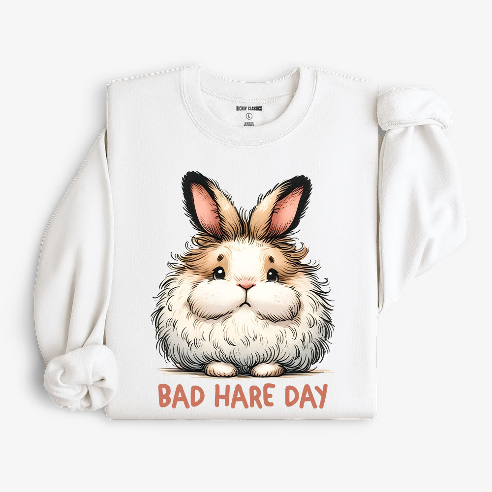 Bad Hare Day Sweatshirt - White