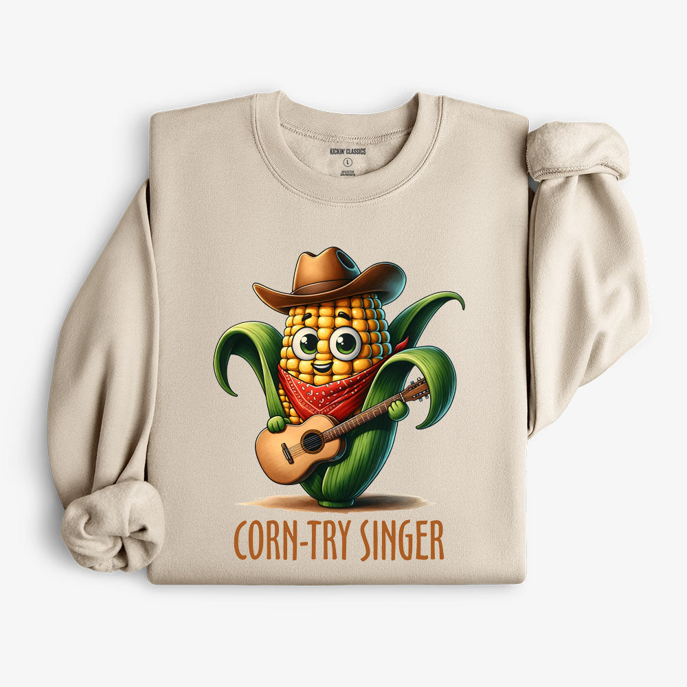 Corn-Try Singer Sweatshirt - Sand