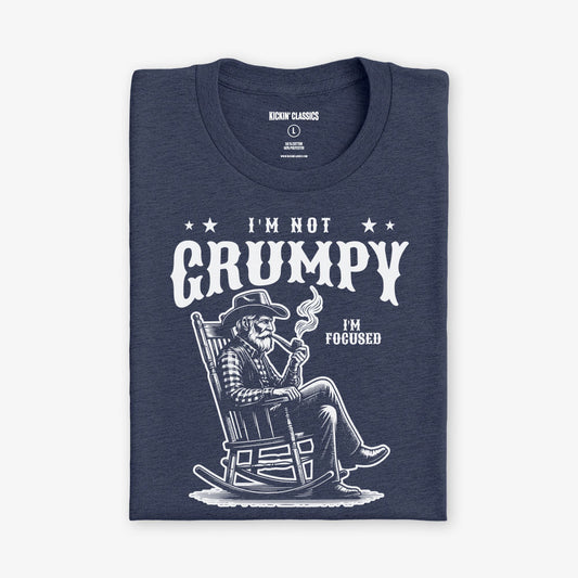 I'm Not Grumpy, I'm Focused T-Shirt - Navy Mist